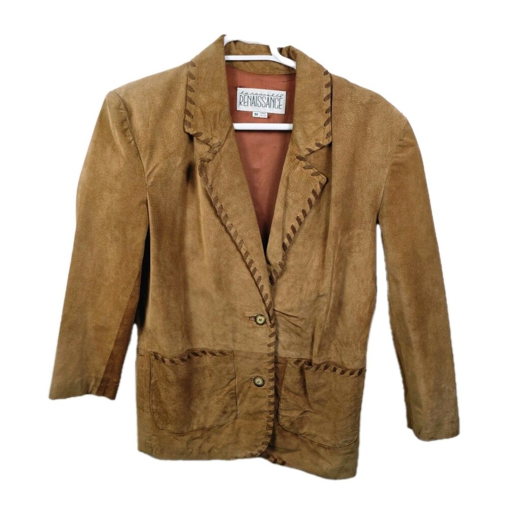 Vintage Renaissance Women's Medium Western Style Brown Leather Jacket